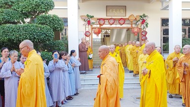 Ban Trị sự GHPGVN tỉnh Bình Thuận tổ chức lễ tạ pháp tại Tòng Lâm Vạn Thiện