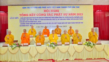 Ban Trị sự GHPGVN TP.Cần Thơ tổng kết hoạt động Phật sự năm 2023