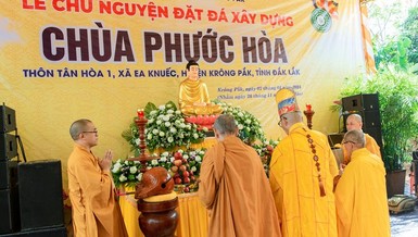 Lễ đặt đá xây dựng chùa Phước Hòa