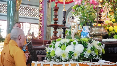 Khóa lễ Tắm Phật tại chùa Huỳnh Kim (Q.Gò Vấp, TP.HCM)