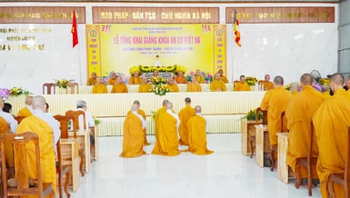 Ban Trị sự GHPGVN H.Củ Chi tổng khai giảng Khóa An cư kiết hạ Phật lịch 2568 tại chùa Pháp Thành