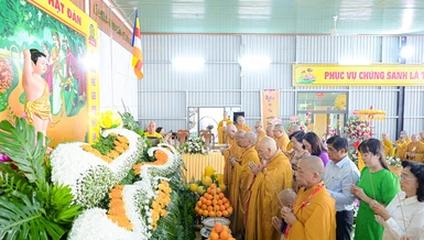 Ban Trị sự GHPGVN H.Củ Chi trang nghiêm tổ chức Đại lễ Phật đản Phật lịch 2568