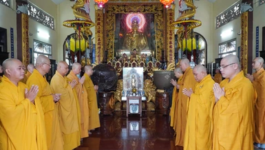 Lễ Bố-tát tại trường hạ chùa Pháp Thành, H.Củ Chi