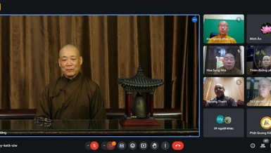 Hòa thượng Thích Bảo Nghiêm chủ trì cuộc họp