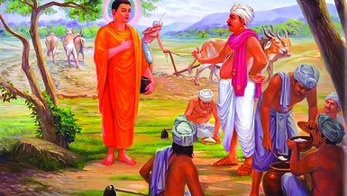 Lòng tin là hạt giống/Khổ nhọc mưa đúng thời/Trí tuệ là cày, ách/Tâm hổ thẹn là trục/Tự giữ gìn chánh niệm/Đấy là khéo điều phục