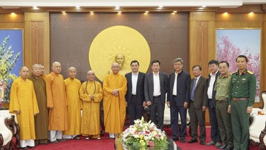 Đoàn thăm tại trụ sở Tỉnh ủy Lâm Đồng