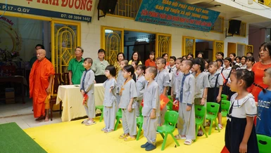 Lớp Phổ cập Tiểu học Trần Quang Khải - chùa Kỳ Quang 2 khai giảng năm học mới 2025-2026