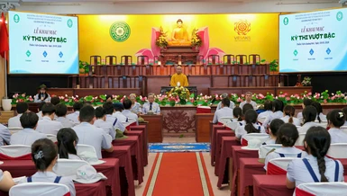 Đoàn sinh tham dự kỳ thi vượt bậc tại thiền viện Quảng Đức