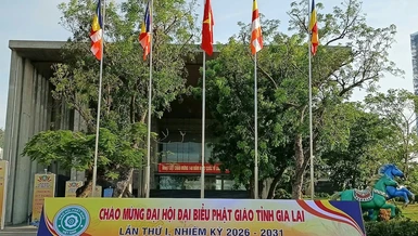 Trung tâm Hội nghị tỉnh Gia Lai (P.Quy Nhơn) - nơi diễn ra Đại hội đại biểu Phật giáo tỉnh Gia Lai lần thứ I, nhiệm kỳ 2026-2031