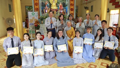 Các huynh trưởng Gia đình Phật tử tỉnh An Giang thọ cấp tại chùa Kim Quang 