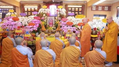 Khóa lễ cung tiến Giác linh tại tổ đường tổ đình Từ Nghiêm