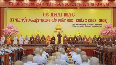 Lễ khai mạc kỳ thi tốt nghiệp Trung cấp Phật học khóa X 