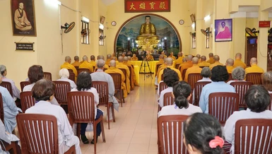 Khai giảng khóa tu học mùa hạ cho Phật tử trong ba tháng an cư Phật lịch 2570
