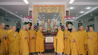 Ban Thường trực Ban Trị sự GHPGVN tỉnh Gia Lai thăm trường hạ tổ đình Long Khánh