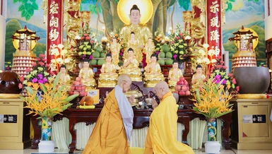 Lễ Tự tứ tại chùa Tâm Ấn