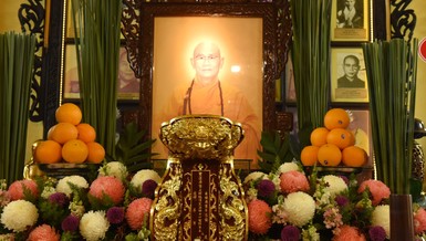 Di ảnh Hòa thượng Thích Thiện Bình tại tổ đường chùa Bửu Liên