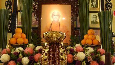 Di ảnh Hòa thượng Thích Thiện Bình tại tổ đường chùa Bửu Liên