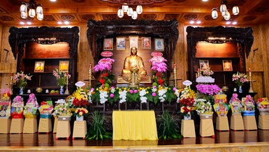 Pháp tướng Hòa thượng Thích Tâm Khai tôn trí tại tổ đường chùa Diệu Pháp (P.13, Q.Bình Thạnh, TP.HCM)