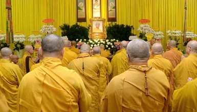 Trang nghiêm Lễ tưởng niệm tuần chung thất Trưởng lão Hòa thượng Thích Thiện Tánh tại chùa Phổ Quang (P.Tân Sơn Hòa, TP.HCM) - Ảnh: Bảo Toàn/BGN