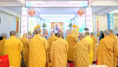 Trang nghiêm Lễ húy kỵ lần thứ 75 Thiền sư Minh Tịnh - vị Tổ khai sơn chùa Thiên Chơn (phường Thuận An, TP.HCM)
