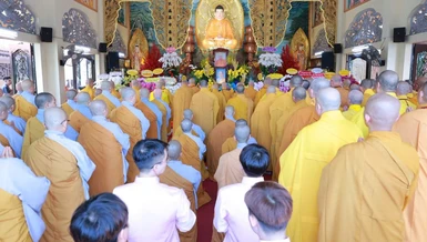 Trang nghiêm Lễ tưởng niệm Trưởng lão Hòa thượng Thích Tâm Châu và Ni trưởng Thích nữ Như Giác tại Quan Âm tu viện (P.Cầu Kiệu, TP.HCM)