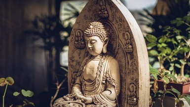 Đức Phật vận chuyển bánh xe Pháp đi khắp nơi để giáo hóa chúng sinh