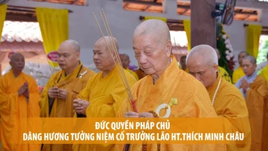 [VIDEO] Đức Quyền Pháp chủ dâng hương tưởng niệm Trưởng lão Hòa thượng Thích Minh Châu