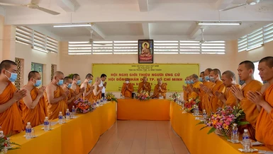 Hội nghị giới thiệu nhân sự đại diện chư tôn đức Hệ phái Khất sĩ ứng cử Hội đồng Nhân dân TP.HCM 