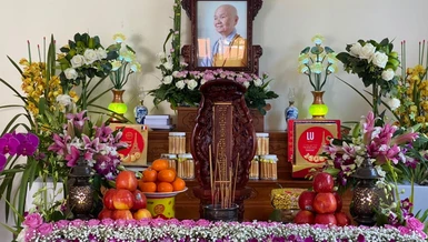 Di ảnh Ni trưởng Thích nữ Huệ Phước, trụ trì chùa Linh Phong (TP.Đà Lạt)