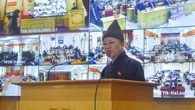 Thượng tọa Thích Thanh Quyết, đại biểu Quốc hội tỉnh khóa XIV trong buổi tiếp xúc cử tri