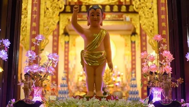 Tôn tượng Đức Bổn Sư sơ sinh tại chùa Từ Lâm
