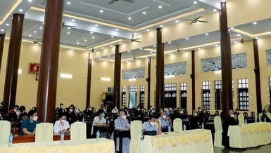 Lễ sơ kết công tác hỗ trợ tuyến đầu chống dịch của đội tình nguyện viên Phật giáo tỉnh Bình Dương