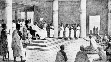  Vua Mi-lan-đà vấn đạo Tỳ-kheo Na-tiên - Ảnh minh họa