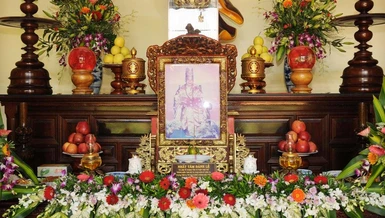 Di ảnh cố Hòa thượng Thích Viên Mãn tại nhà hậu tổ chùa Kỳ Viên