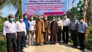 Lễ khánh thành cầu Phước Thiện 3 thuộc xã Đông Hòa Hiệp bắc ngang xã Hòa Khánh, huyện Cái Bè