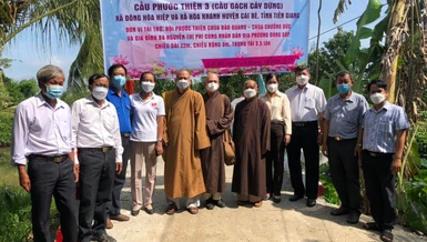 Lễ khánh thành cầu Phước Thiện 3 thuộc xã Đông Hòa Hiệp bắc ngang xã Hòa Khánh, huyện Cái Bè