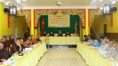 Đồng Tháp: Ban Trị sự GHPGVN tỉnh tổ chức hội nghị sơ kết, công bố quyết định chuẩn y nhân sự