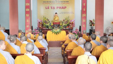 Thái Bình: Lễ tạ pháp hậu An cư kiết hạ Phật lịch 2566 tại trường hạ chùa Thánh Long