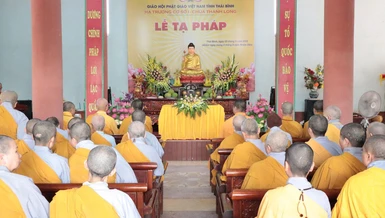Thái Bình: Lễ tạ pháp hậu An cư kiết hạ Phật lịch 2566 tại trường hạ chùa Thánh Long
