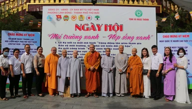 Ngày hội “Môi trường xanh - Nếp sống xanh” tại tịnh xá Ngọc Thành (phường Linh Đông, TP.Thủ Đức)