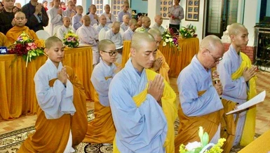 Tăng Ni sinh lớp Sơ cấp Phật học quận Thủ Đức (cũ)