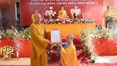 Hải Phòng: Lễ công bố quyết định bổ nhiệm trụ trì và đúc đại hồng chung chùa Phúc Hưng