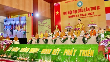 Phiên trù bị được diễn ra tại hội trường chùa Tỉnh Hội