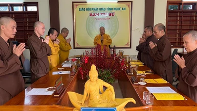 Nghệ An: Ban Trị sự Phật giáo tỉnh triển khai công tác Phật sự cuối năm 2022