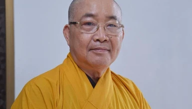 Hòa thượng Thích Minh Nhật, Ủy viên Hội đồng Trị sự, Trưởng ban Trị sự GHPGVN tỉnh Bình Thuận - Ảnh: Bảo Toàn