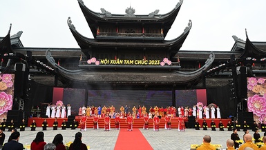 Lễ khai hội Xuân Tam Chúc 2023, sáng 2-2