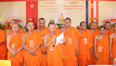 Trà Vinh: Thượng tọa Thạch Rây tái suy cử Chủ tịch Hội Đoàn kết Sư sãi yêu nước H.Cầu Ngang 