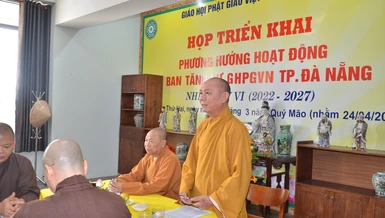 Ban Tăng sự GHPGVN TP.Đà Nẵng họp triển khai phương hướng hoạt động nhiệm kỳ 2022-2027