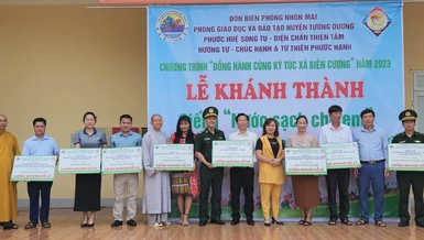 Chùa Phúc Mỹ bàn giao giếng khoan “Nước sạch cho em” tại H.Tương Dương, Nghệ An