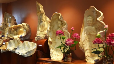 Tượng Phật, Bồ-tát trên vỏ ốc tai tượng 
